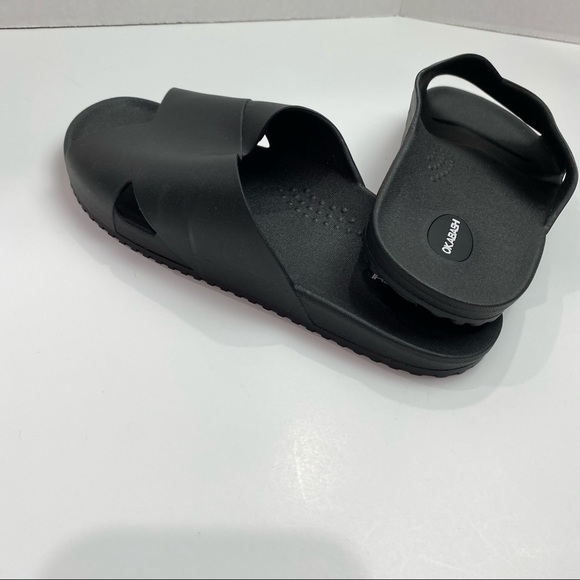 Okabashi Women’s Black Sandals Slides Sz Large New - Picture 7 of 10